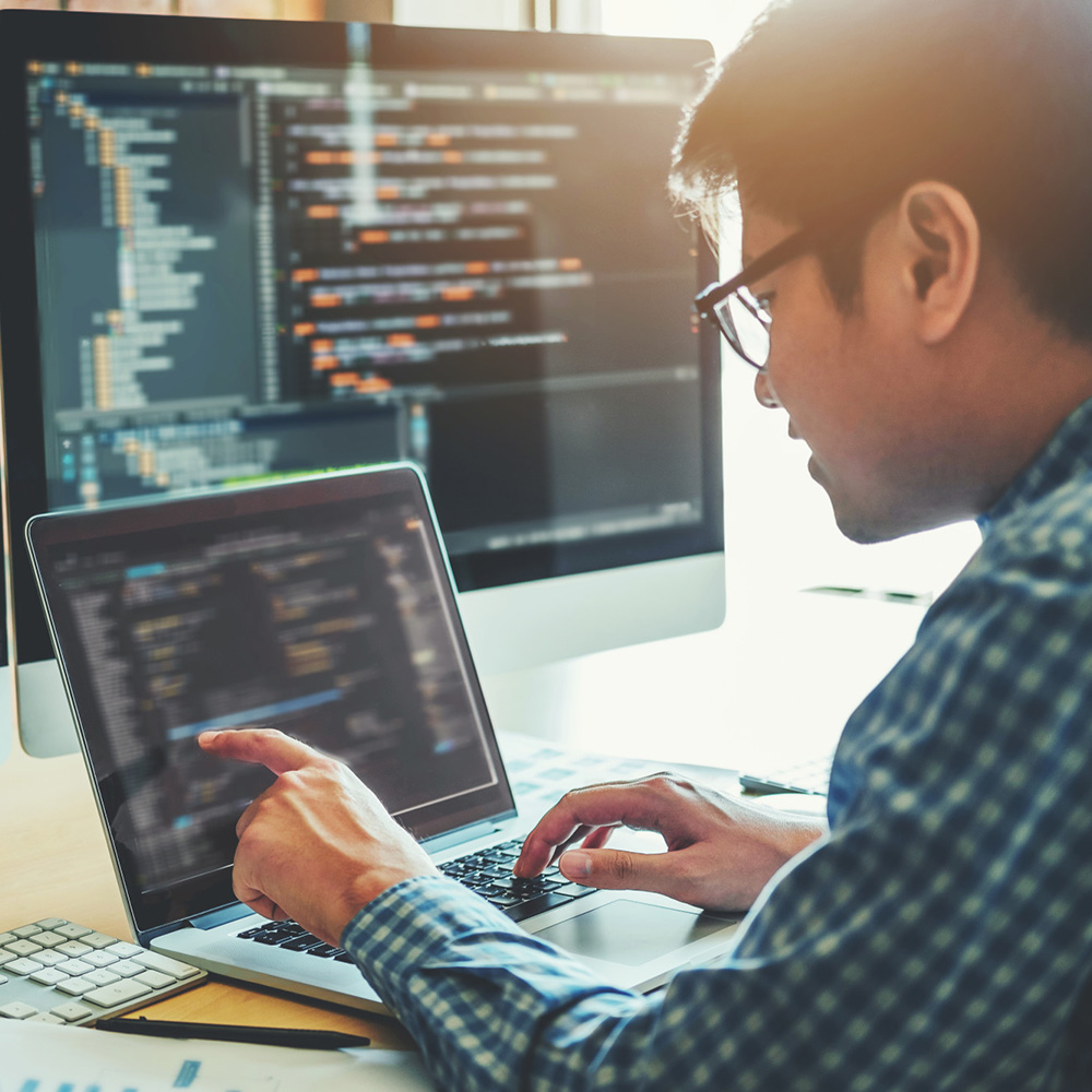 Developing programmer Development Website design and coding tech